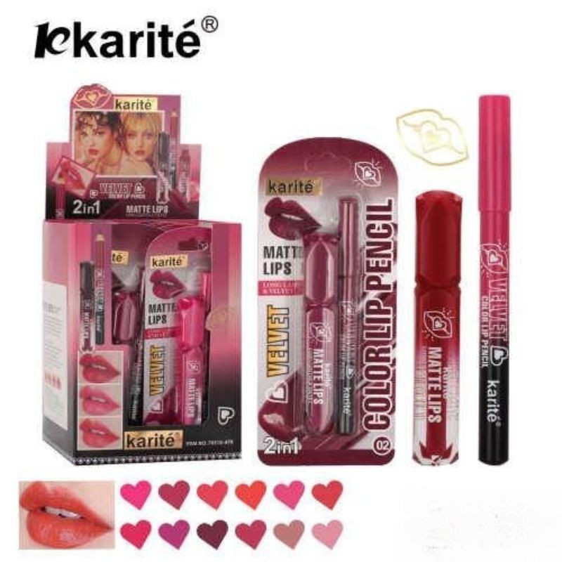 Labial Mattee y Delineador de Labios 2 en 1 - Karite