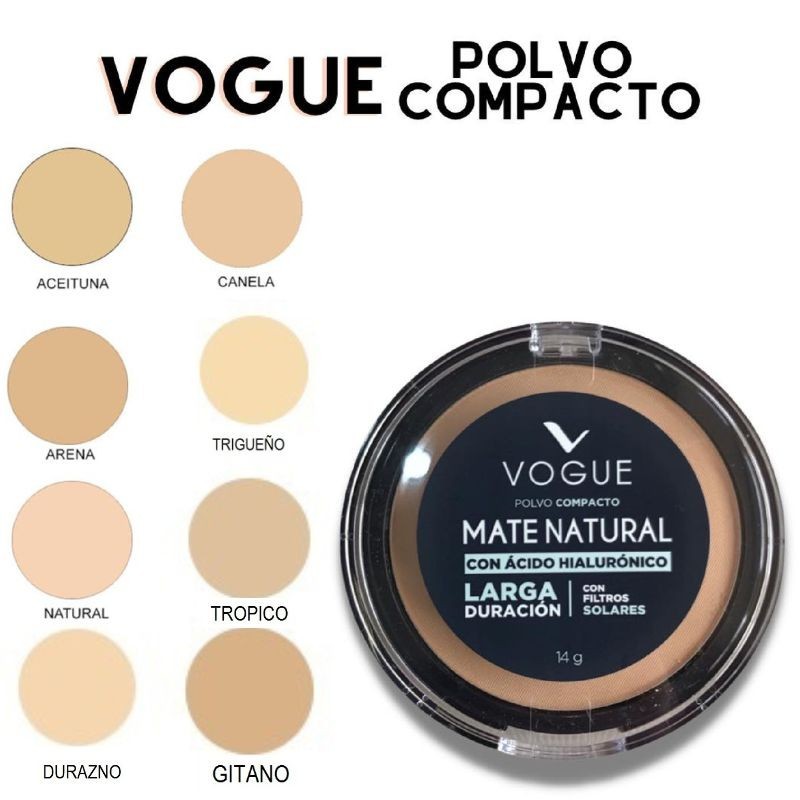 Polvo Compacto Mate Natural - Vogue