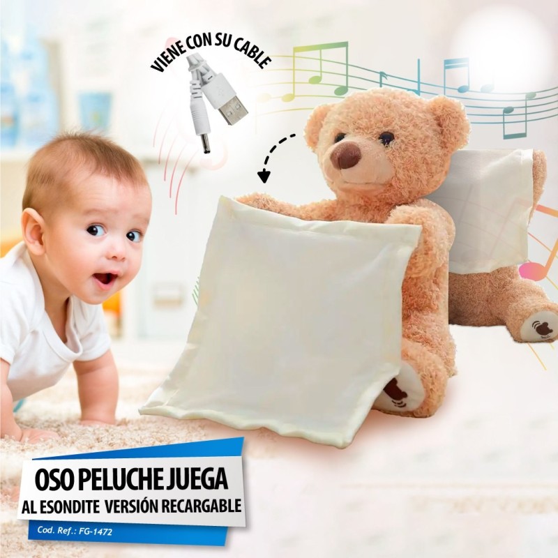 Oso de Peluche Juega al Escondite Recargable FG-1472