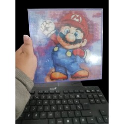 Cuadro diamantes-Diamond panting 20x20cm Mario Bross