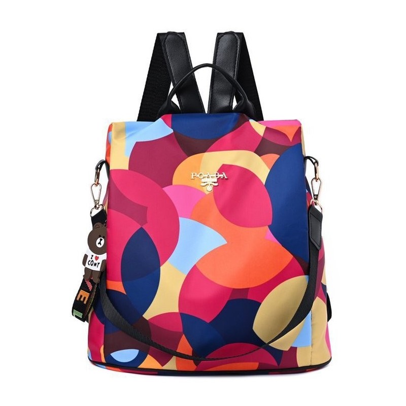 Mochila Antirrobo Poaba Estampado Multicolor 2661