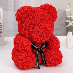 Oso Peluche con Rosas Artificiales FG-1377