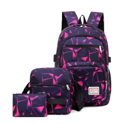 Mochila Escolar 3 pcs 9619