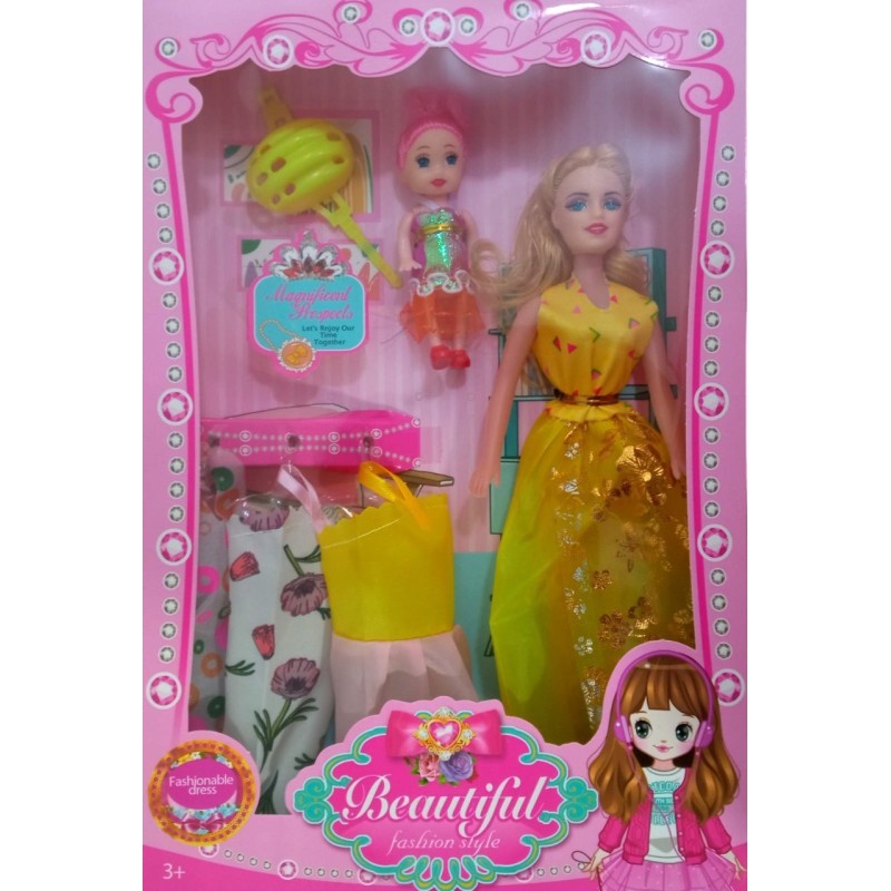 Muñeca Mamá/Hija Fashion Beautiful GU825